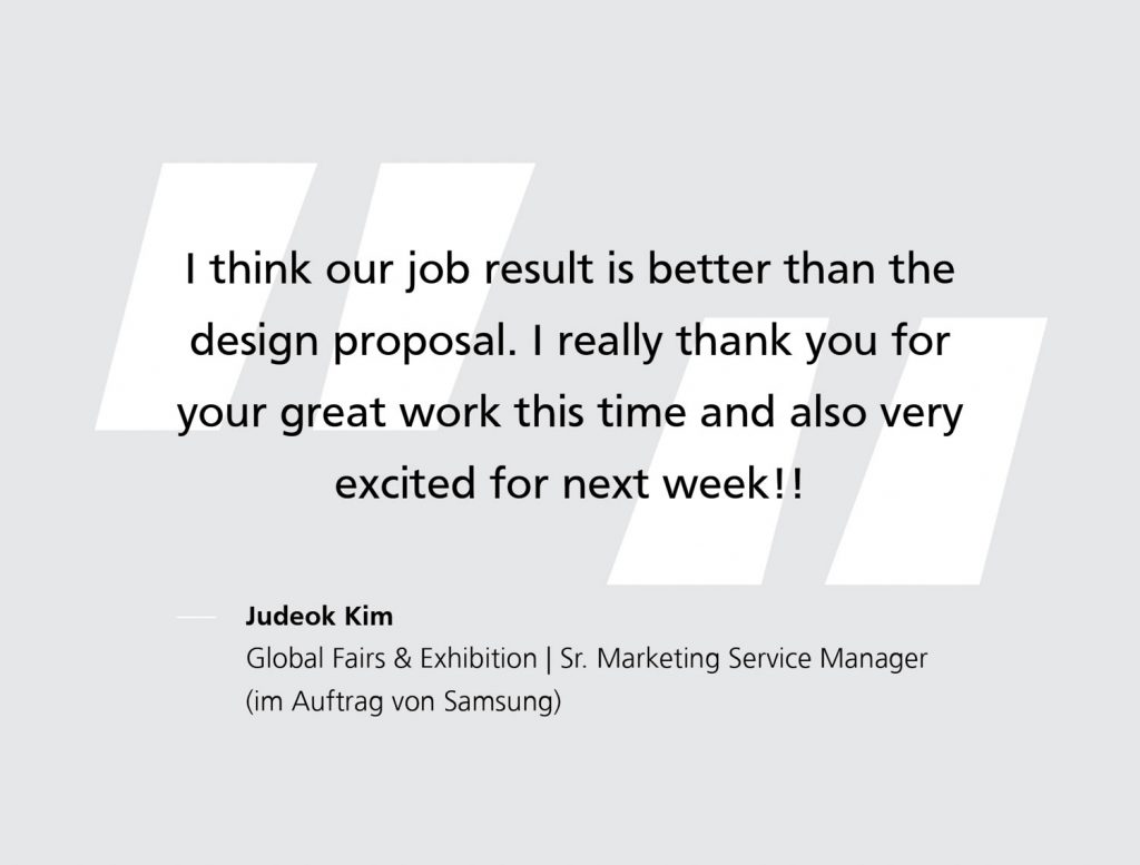 Innenausbau für Samsung Showroom FFM