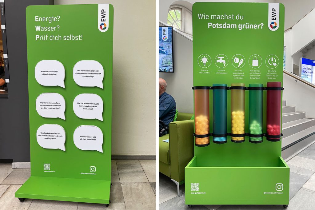 Interactive exhibition modules for EWP at the Green Visions Festival