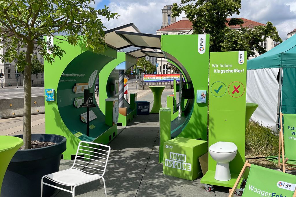 Interactive exhibition modules for EWP at the Green Visions Festival